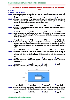 Câu hỏi ôn tập Toán 6 theo Chương trình GDPT 2018 - Giải quyết được những vấn đề thực tiễn (đơn giản, quen thuộc) gắn với thực hiện phép tính