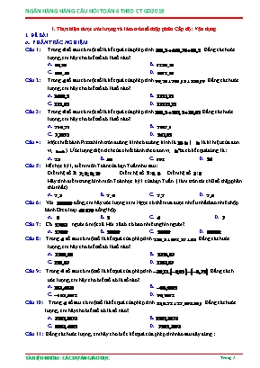 Câu hỏi ôn tập Toán 6 theo Chương trình GDPT 2018 - Thực hiện được ước lượng và làm tròn số thập phân