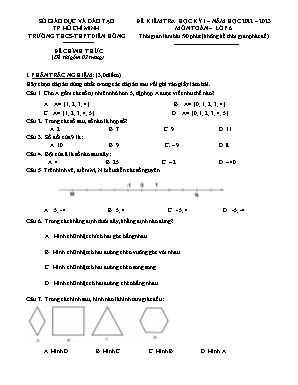 Đề kiểm tra học kỳ I - Môn: Toán 6 - Trường THCS, THPT Diên Hồng