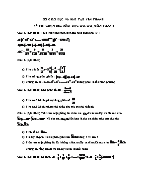 Đề thi chọn học sinh giỏi - Năm học 2022 - 2023 - Môn: Toán khối 6