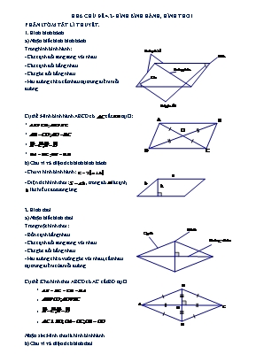 Giáo án dạy thêm Hình học 6 (Cánh Diều) - Chủ đề 4.2: Hình bình hành, hình thoi