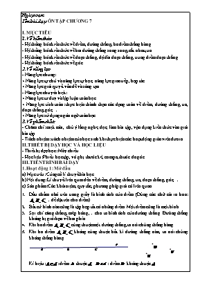 Giáo án dạy thêm Hình học 6 (Kết nối tri thức) - Bài: Ôn tập chương 7