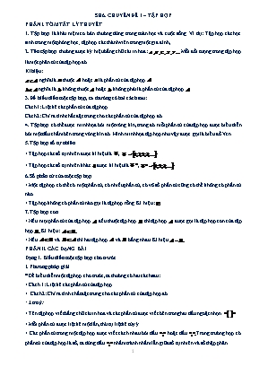 Giáo án dạy thêm môn Toán 6 (Cánh Diều) - Chuyên đề 1: Tập hợp