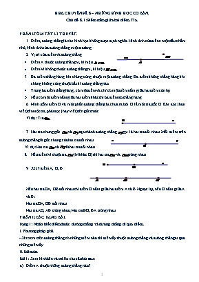 Giáo án dạy thêm môn Toán 6 (Cánh Diều) - Chuyên đề 8: Những hình học cơ bản - Chủ đề 8.1: Điểm nằm giữa hai điểm, tia