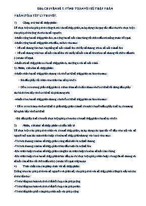 Giáo án dạy thêm Số học 6 (Cánh Diều) - Chuyên đề 7.1: Tính toán với số thập phân