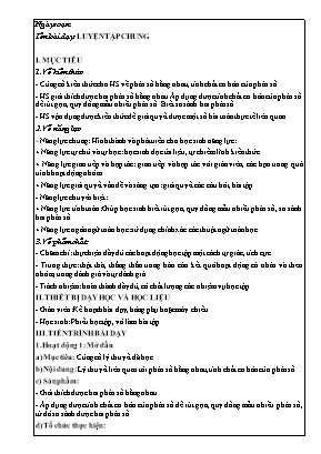 Giáo án dạy thêm Số học 6 (Kết nối tri thức) - Bài: Luyện tập chung