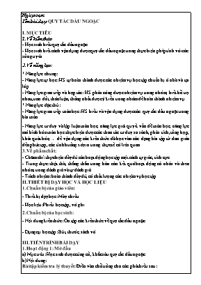 Giáo án dạy thêm Số học 6 (Kết nối tri thức) - Bài: Quy tắc dấu ngoặc