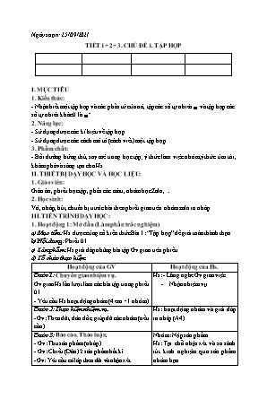 Giáo án dạy thêm Toán 6 (Kết nối tri thức) - Chủ đề 1: Tập hợp