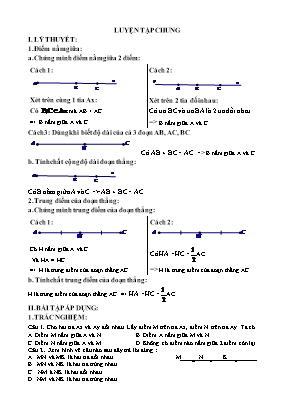 Giáo án dạy thêm Toán 6 (Kết nối tri thức) - Luyện tập chung