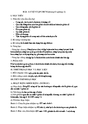 Giáo án dạy thêm Toán học 6 (Kết nối tri thức) - Bài dạy: Luyện tập chung