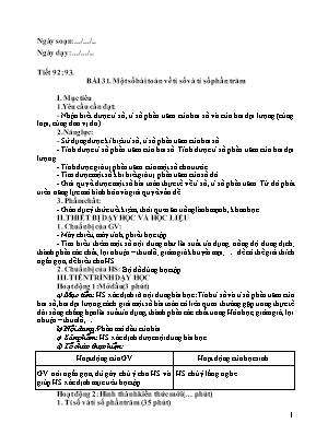 Giáo án dạy thêm Toán học 6 (Kết nối tri thức) - Bài: Một số bài toán về tỉ số và tỉ số phần trăm