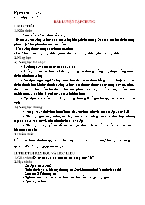 Giáo án dạy thêm Toán khối 6 (Kết nối tri thức) - Bài: Luyện tập chung