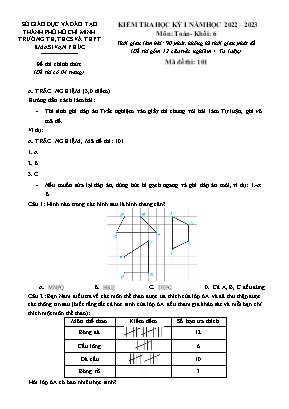 Kiểm tra học kỳ I - Môn: Toán 6 - Trường TH, THCS và THPT Emasi Vạn Phúc