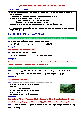 Phiếu bài tập Toán 6 (Chân trời sáng tạo) - Làm tròn số thập phân và ước lượng kết quả