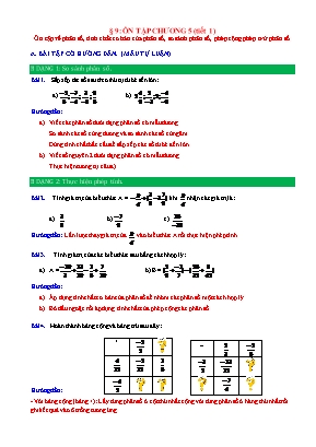 Phiếu bài tập Toán 6 (Chân trời sáng tạo) - Ôn tập chương 5 (tiết 1)