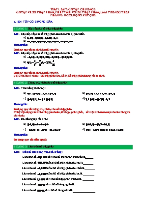 Phiếu bài tập Toán 6 (Chân trời sáng tạo) - Ôn tập chương 6 - Ôn tập về số thập phân, phép tính với số thập phân, làm tròn số thập phân và ước lượng kết quả