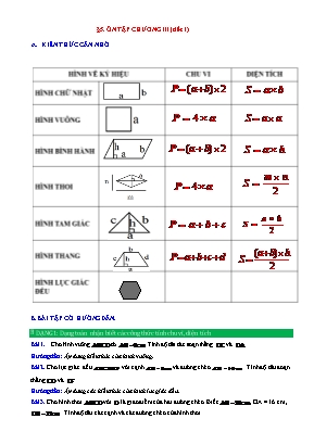 Phiếu bài tập Toán 6 (Chân trời sáng tạo) - Ôn tập chương III (tiết 1)