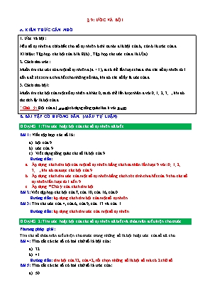 Phiếu bài tập Toán 6 (Chân trời sáng tạo) - Ước và bội