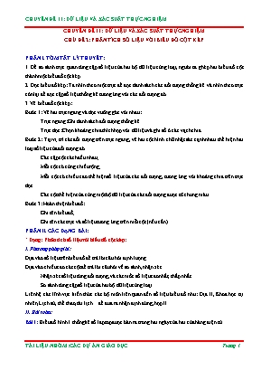 Tài liệu Bồi dưỡng học sinh giỏi môn Toán 6 - Chuyên đề 11: Dữ liệu và xác suất thực nghiệm - Chủ đề 2: Phân tích số liệu với biểu đồ cột kép