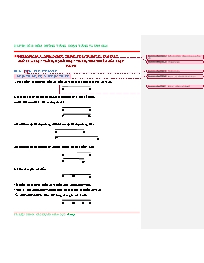 Tài liệu Bồi dưỡng học sinh giỏi môn Toán 6 - Chuyên đề 3: Điểm, đường thẳng, đoạn thẳng và tam giác - Chủ đề 2: Đoạn thẳng, độ dài đoạn thẳng, trung điểm của đoạn thẳng