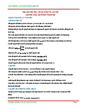 Tài liệu Bồi dưỡng học sinh giỏi môn Toán 6 - Chuyên đề 5: Số nguyên tố, hợp số - Chủ đề 3: Các bài toán về hợp số