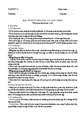 Bài giảng Toán 9 - Chương 1, Bài 2: Tỉ số lượng giác của góc nhọn (Tiết 1)