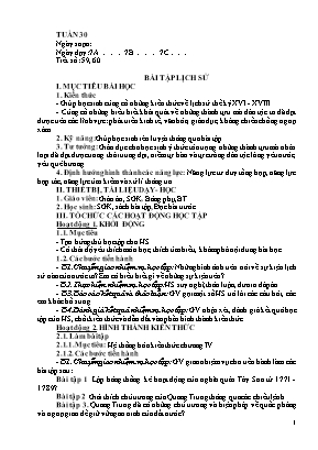 Kế hoạch bài dạy Lịch sử 7 - Tiết 59, 60: Bài tập Lịch sử