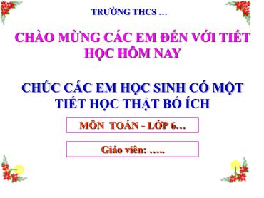Bài giảng Toán 6 - Chương 7, Bài 28: Số thập phân