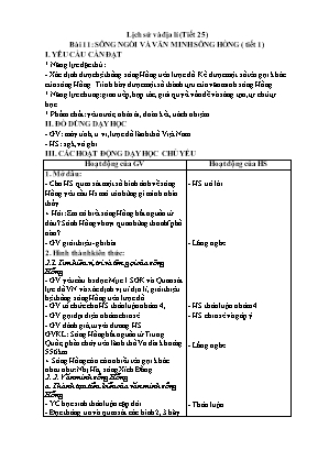 Kế hoạch bài dạy Lịch sử & Địa lí Lớp 4 KNTT - Bài 11, 12 - Tiết 25-28: Sông ngòi và văn minh sông Hồng. Thăng Long - Hà Nội Kế hoạch bài dạy Lịch sử & Địa lí Lớp 4 KNTT - Bài 11, 12 - Tiết 25-28: Sông ngòi và văn minh sông Hồng. Thăng Long - Hà Nội