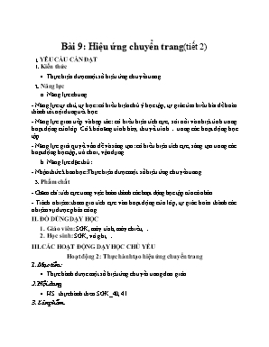 Kế hoạch bài dạy Tin học Lớp 4 KNTT - Bài 9 Tiết 2: Hiệu ứng chuyển trang Kế hoạch bài dạy Tin học Lớp 4 KNTT - Bài 9 Tiết 2: Hiệu ứng chuyển trang