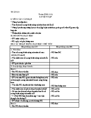 Kế hoạch bài dạy Toán 4 - Tuần 23 - Tiết 111-115: Bài toán liên quan đến rút về đơn vị