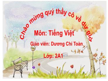 Bài giảng Tiếng Việt 2 - Nghe + Viết: Đồ chơi yêu thích
