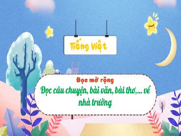 Bài giảng Tiếng Việt 3 - Đọc mở rộng: Đọc câu chuyện, bài văn, bài thơ, ... về nhà trường - NH 2024-2025 (Lê Thị Thúy Ngân)