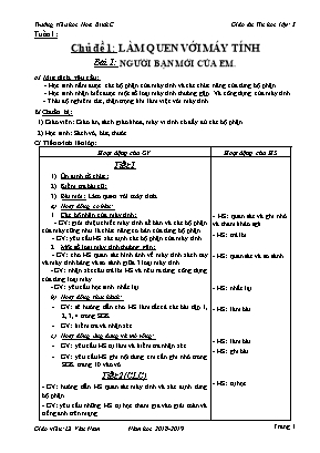Giáo án Tin Học Lớp 3 NH 2017-2018 (GV: Lê Văn Nam)