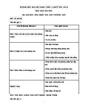 Hướng dẫn tự học Ngữ Văn 6 - Tuần 1+2 NH 2021-2022