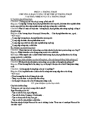 Kế hoạch bài dạy Công Nghệ 7 - Tuần 1+2