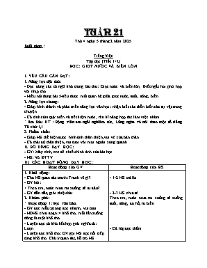 Kế hoạch bài dạy Khối 2 - Tuần 21 NH 2024-2025 (Phan Thị Hà)