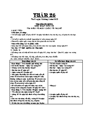 Kế hoạch bài dạy Khối 2 - Tuần 26 NH 2024-2025 (Phan Thị Hà)