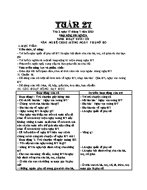 Kế hoạch bài dạy Khối 2 - Tuần 27 NH 2024-2025 (Phan Thị Hà) Kế hoạch bài dạy Khối 2 - Tuần 27 NH 2024-2025 (Phan Thị Hà)
