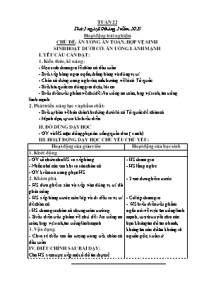 Kế hoạch bài dạy Khối 3 - Tuần 22 NH 2024-2025 (Cao Thị Tuyết Mai)