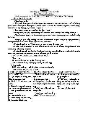 Kế hoạch bài dạy Khối 5 - Tuần 10 NH 2024-2025 (Vị Hồng Anh)