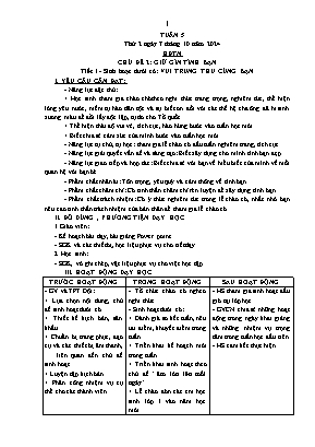 Kế hoạch bài dạy Khối 5 - Tuần 5 NH 2024-2025 (Nguyễn Thị Tình)