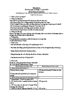 Kế hoạch bài dạy Khối Lớp 1 - Tuần 11 NH 2024-2025 (Nguyễn Thị Thu Hằng)