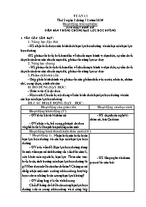Kế hoạch bài dạy Khối Lớp 1 - Tuần 13 NH 2024-2025 (Nguyễn Thị Thu Hằng)