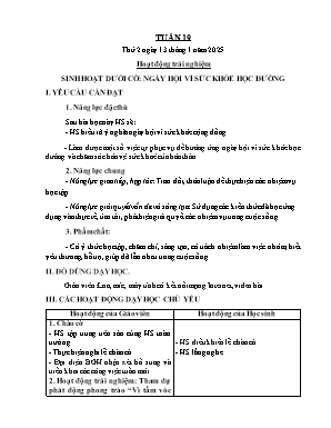 Kế hoạch bài dạy Khối Lớp 1 - Tuần 19 NH 2024-2025 (Nguyễn Thị Thu Hằng)