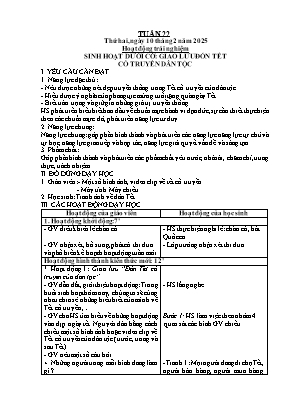 Kế hoạch bài dạy Khối Lớp 1 - Tuần 22 NH 2024-2025 (Nguyễn Thị Thu Hằng)