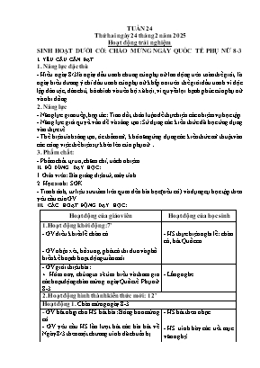 Kế hoạch bài dạy Khối Lớp 1 - Tuần 24 NH 2024-2025 (Nguyễn Thị Thu Hằng)