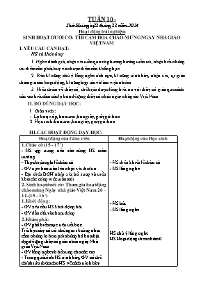 Kế hoạch bài dạy Khối Lớp 2 - Tuần 10 NH 2024-2025 (Lê Thị Thu Hiền)