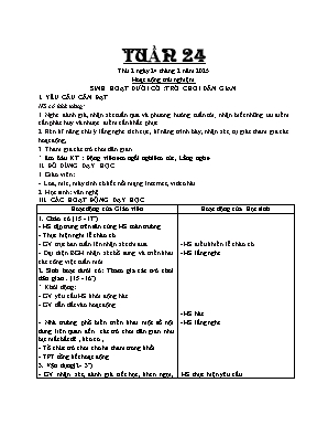 Kế hoạch bài dạy Khối Lớp 2 - Tuần 24 NH 2024-2025 (Phan Thị Hà)