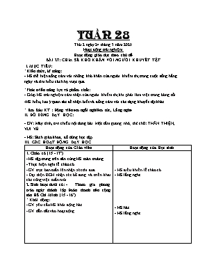 Kế hoạch bài dạy Khối Lớp 2 - Tuần 28 NH 2024-2025 (Phan Thị Hà)